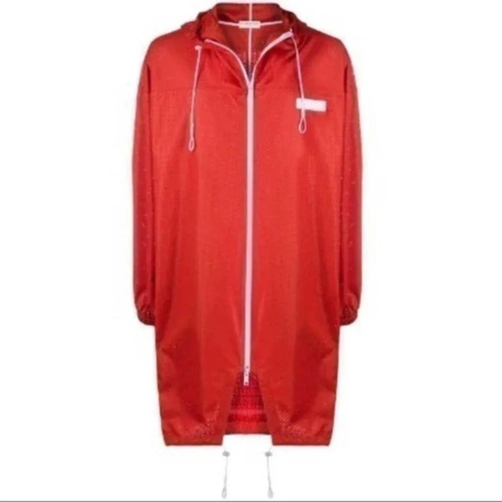 Givenchy Logo Logo Patch Perforated Raincoat Size… - image 1